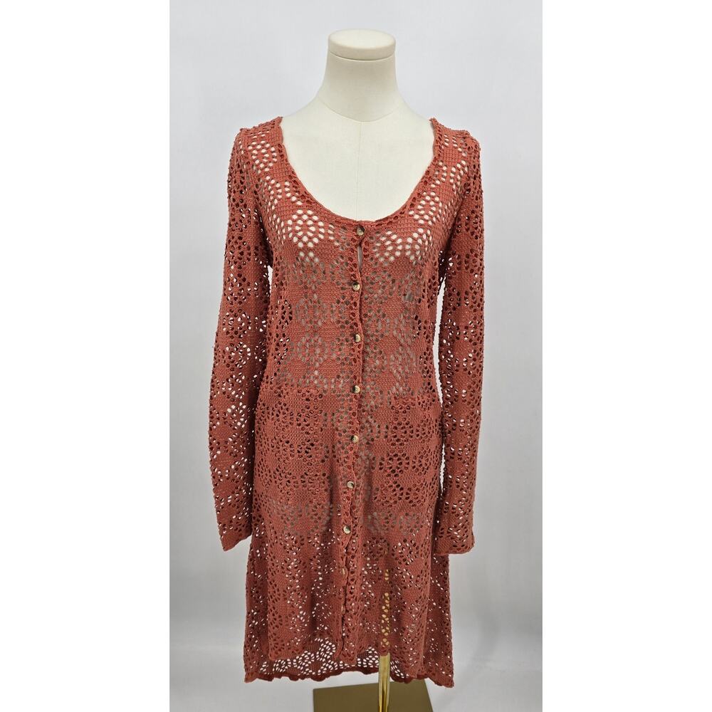Free People FP Beach “Love Song” Crochet Knit Dress Cover-Up – Size M